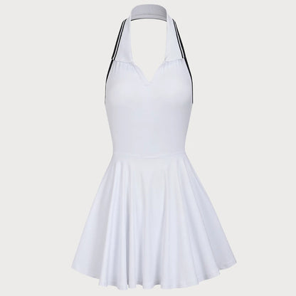 New Tennis Dress Bum Women Sexy Soft Thin Breathable Yoga Skirts Running Badminton Solid Nylon Outfits Female Activewear Workout