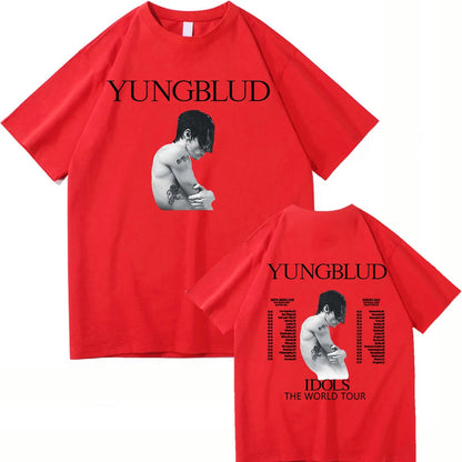 Yungblud Idols World Tour T Shirt New Fashion Men/Women Hip Hop Aesthetic Wings T-shirt High Quality Cool Cotton Tees Shirts