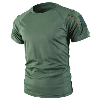 Men Summer Quick Dry T-shirt Breathable Pullover Climbing Tees Casual Cargo Shirts