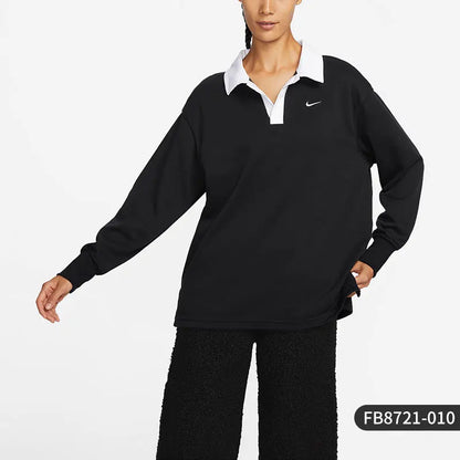 Nike Authentic Autumn New Women's Sports Casual Comfortable Lapel Pullover Hoodie FB8721-010