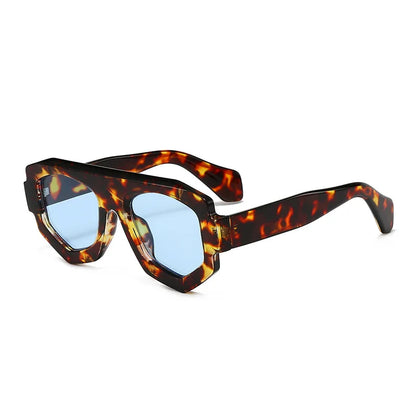 irregular square candy color sunglasses for women new fashion black yellow sun glasses
