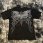 Southpole Y2K Vintage Cotton Graphic Tee Distressed Oversized Unisex T-Shirt with Gothic Print Streetwear Retro Soft Shirt Man