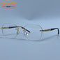 Steampunk Rimless Square Sunglasses Men Luxury Designer Vintage Metal Polygon Outdoor Sun Glasses Male Frameless Shades