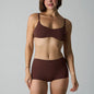 Lace Bra Set Skin-like High Elastic Breathable Women's Underwear Large Chest Small Appearance Innerwear Panties Set