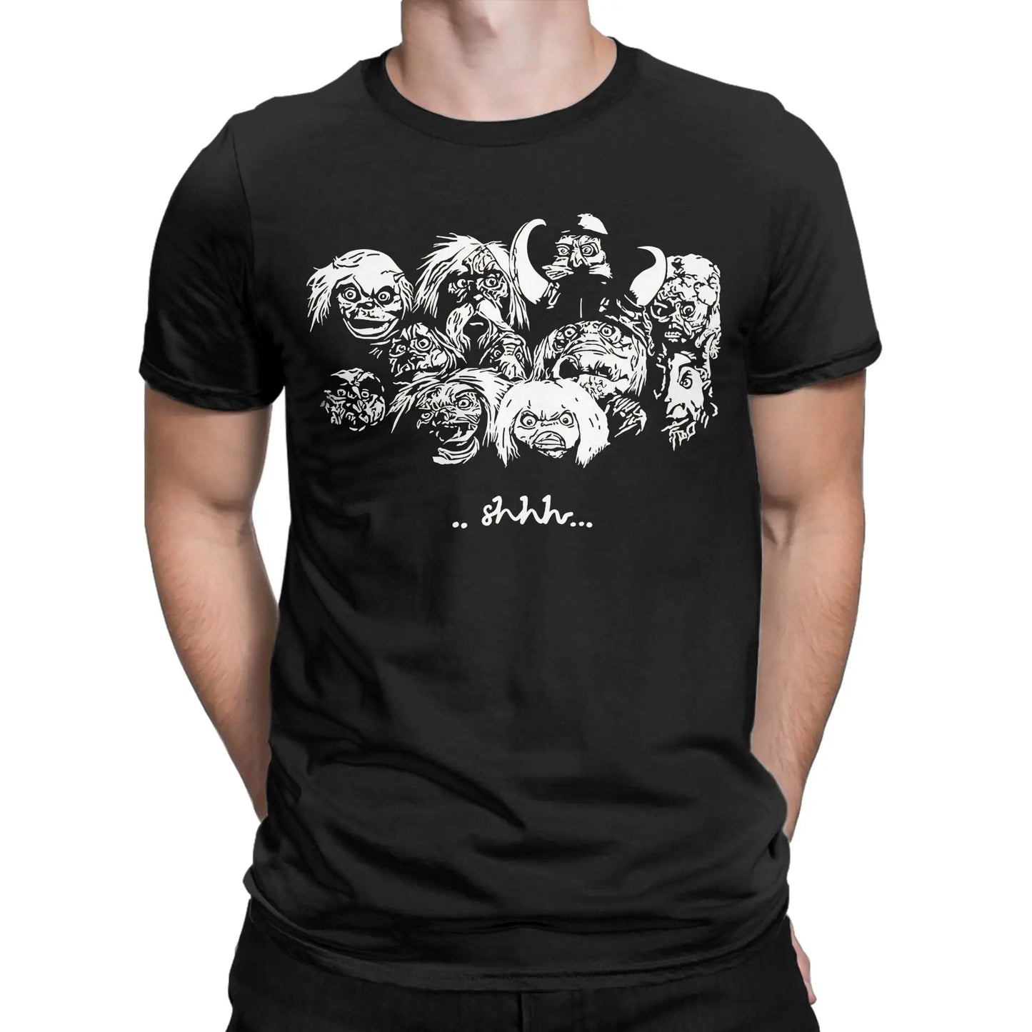 Profashion x Labyrinth Goblins T-Shirt for Men  Vintage 100% Cotton Tee Shirt Round Neck Short Sleeve T Shirt Gift Idea Tops