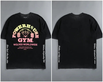 New Darc Wolves Short-sleeved T-shirts Running Fitness Tops Gym Tee