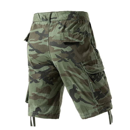 Men's Camo Cargo Shorts Outdoor Multi-Pocket Cotton Casual Shorts Summer Half Pants Breathable Shorts