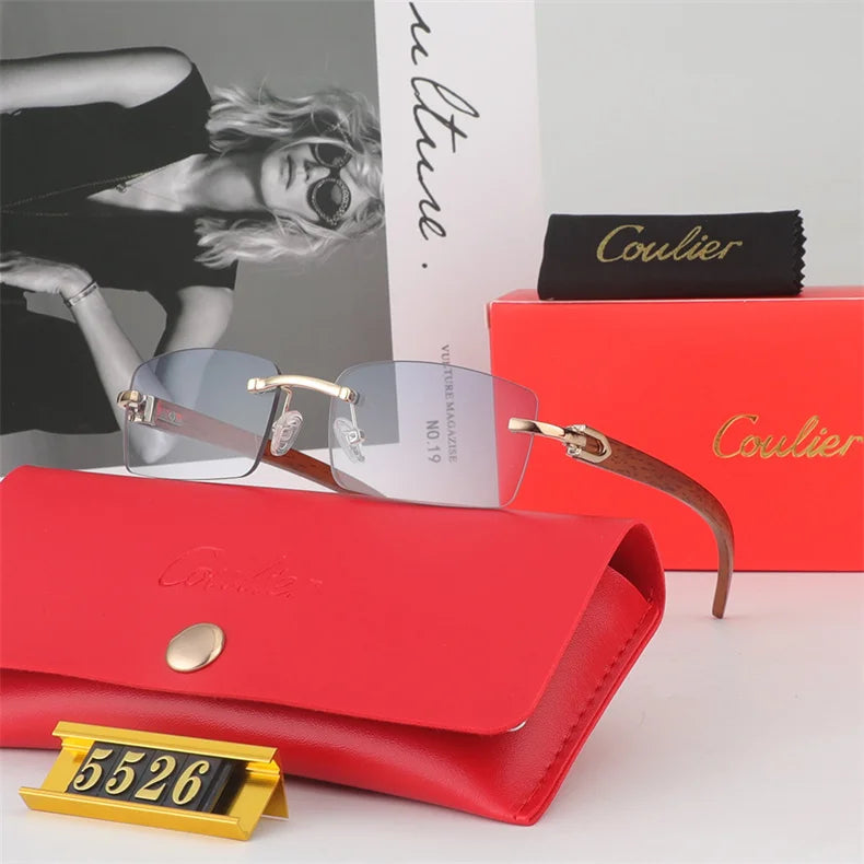 Frameless Fashion Sunglasses for Unisex Vacation Casual Driving Sun Shades Classic Outdoor Vacation Riding Sun Glasses