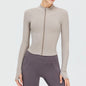 Zipper Long Sleeve Sports Jacket Women Fitness Yoga Shirt Gym Top Activewear Running Coats Push Up Workout Clothes Woman Jacket