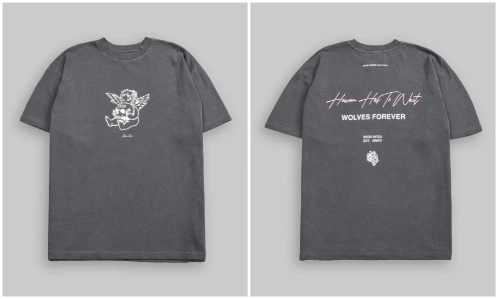 New Darc Wolves Short-sleeved T-shirts Running Fitness Tops Gym Tee