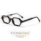 CATERSIDE Polygon Sunglasses Fashion Men Small Frame Gradient Lens Sun Glasses for Summer Beach Party Ideal Choice for Gifts