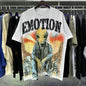 Unisex Couple Street Style Angel Print Summer Top Round Neck Short Sleeve T-Shirt