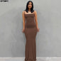Strap Backless Long Maxi Dresses Party Club Vacation Outfits Women Sexy Casual Summer Slim Dresses Female