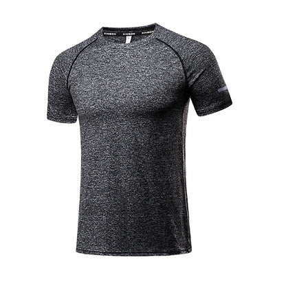 Men's Running Shirts Soccer Jerseys Reflective Sport T-Shirts Quick Dry Athletic Jogging Tops Gym Fitness Workout Sportswear