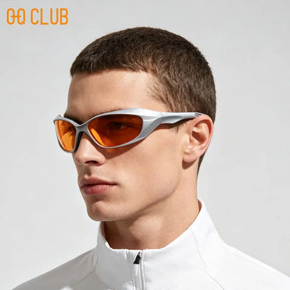 O-Q CLUB New Y2k Sunglasses For Men And Women Sports Cycling Glasses Women Trendy Street Sunglasses Men Fashion Shades Lunette