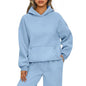 Casual Sports hoodie Sweatshirt Solid-color long-sleeve Women's Fashion Loose hoodie Women's tops pullover