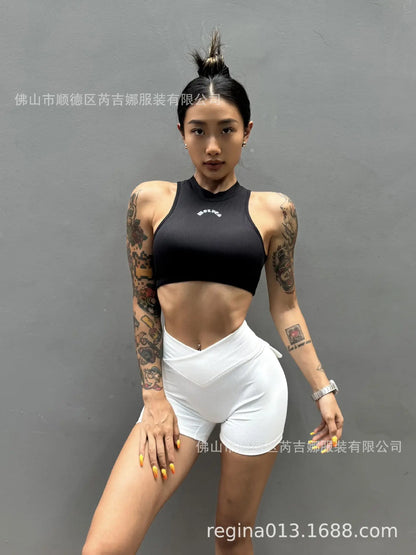 Wolf Head Fitness Yoga Bra Underwear Women's Sports Running Shock-proof Quick-drying Vest Sexy Backless