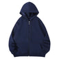 Women Oversized Zip Up Hoodie Solid Black Loose Full Zipper Hooded Sweatshirt Casual Pocket Streetwear Soft Thick Hooded Jacket
