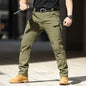 Men Outdoor Pants Multi Pockets Elastic Tactical Pant Waterproof Plus Size Casual Cargo Trousers Pockets Men Clothing