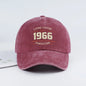 "Living Legend Since 1966" Washed Baseball Cap Adjustable Unisex Gift For Vintage Lovers