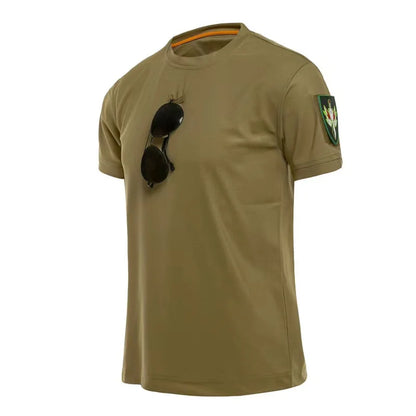 Men Summer Quick Dry T-shirt Breathable Pullover Climbing Tees Casual Cargo Shirts