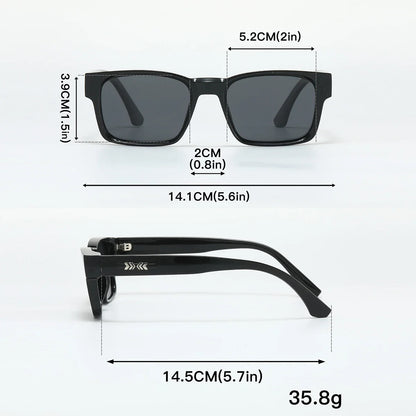Quality Square Polarized Sunglasses Men Metal Core UV400 Unisex Sun Glasses Travel Hiking Beach Fishing Eyewear