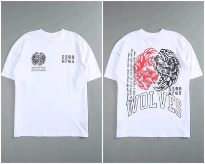 New Darc Wolves Short-sleeved T-shirts Running Fitness Tops Gym Tee
