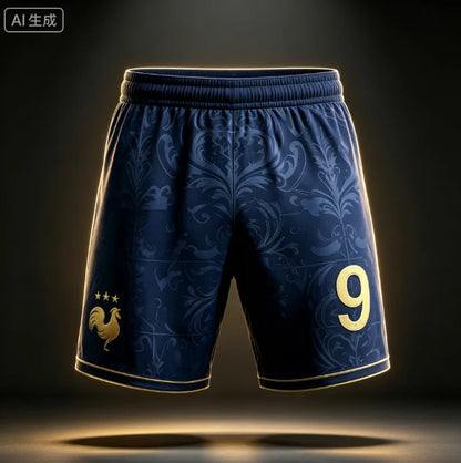France National Team Mbappe No.10 Football Shorts,3D All Over Print Short Pants, Unisex Family Matching Fan Sports