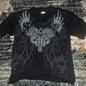 Southpole Y2K Vintage Cotton Graphic Tee Distressed Oversized Unisex T-Shirt with Gothic Print Streetwear Retro Soft Shirt Man