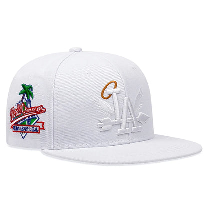 Baseball Hat LA Wings Embroidered Hip Hop Hat Outdoor Daily Leisure Sunshade Hat Male Female Flat Edge Mesh Hat