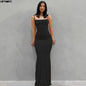 Strap Backless Long Maxi Dresses Party Club Vacation Outfits Women Sexy Casual Summer Slim Dresses Female