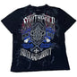 Southpole Y2K Vintage Cotton Graphic Tee Distressed Oversized Unisex T-Shirt with Gothic Print Streetwear Retro Soft Shirt Man