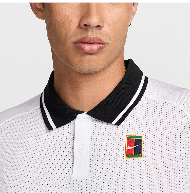 Nike genuine Court Heritage Men's Collared Tennis T-Shirt FQ2102-100