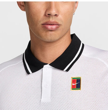 Nike genuine Court Heritage Men's Collared Tennis T-Shirt FQ2102-100