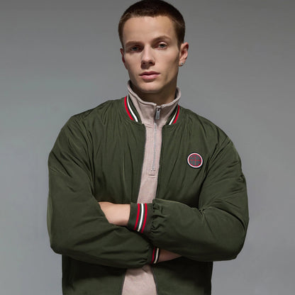 Profashion Men's Jacket Autumn Fashion Versatile Windproof Thin Men's Jacket Casual American Street Classic Badge Design Men's Coat