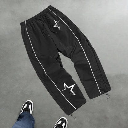 Men's Star Print Casual Sports Trouser Spring And Summer Fitness Training Trousers Suitable For Everyday Commute Trendy Outfits