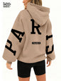 Profashion  Loose Casual Pullover Hoodie Sweatshirt Coat Printed Letter Pattern High Street Hip-Hop Trendy Unisex