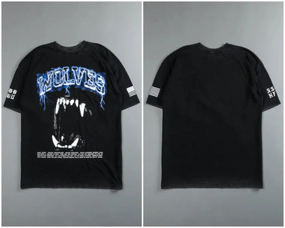 New Darc Wolves Short-sleeved T-shirts Running Fitness Tops Gym Tee