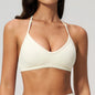Sporty Woman Top New Brushed Yoga Wear For Women Halter Neck Bra Shockproof Quick-dry Summer Women Underwear Gym Clothes Woman
