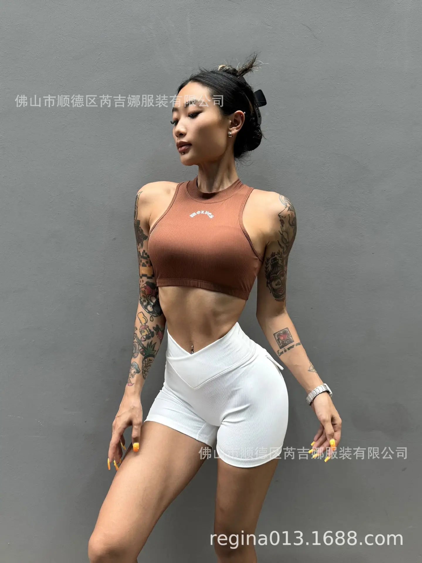 Wolf Head Fitness Yoga Bra Underwear Women's Sports Running Shock-proof Quick-drying Vest Sexy Backless