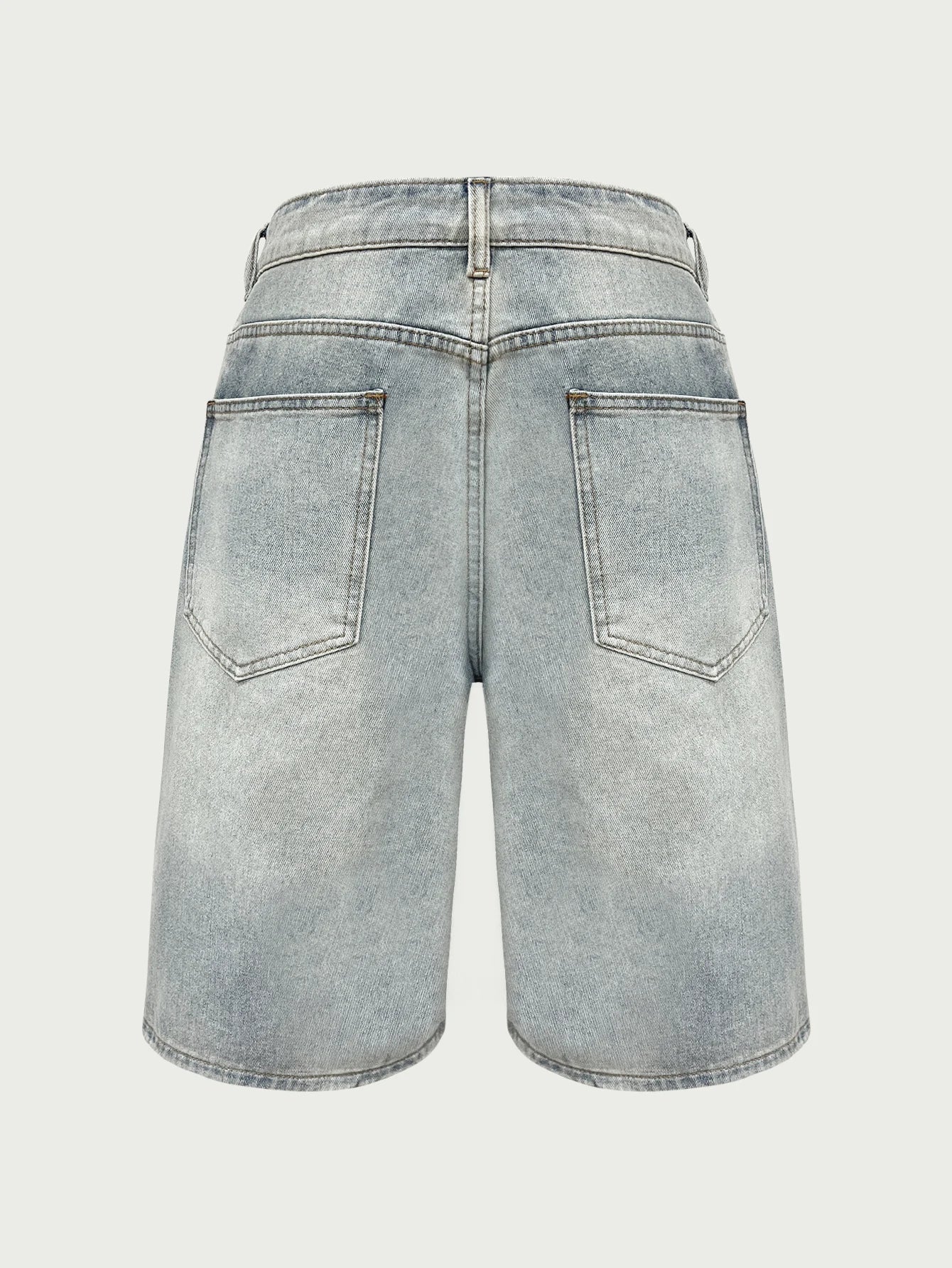 Men's Jeans, Loose Casual, Simple Cut Denim Shorts, Fashion Trendy Denim Straight Pants, Y2K Men's Clothing