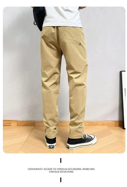 Summer Thin Cargo Pants Men Casual Tapered Trousers with Zipper Pockets Quick Dry Streetwear Pants for Outdoor Daily Wear S-3XL