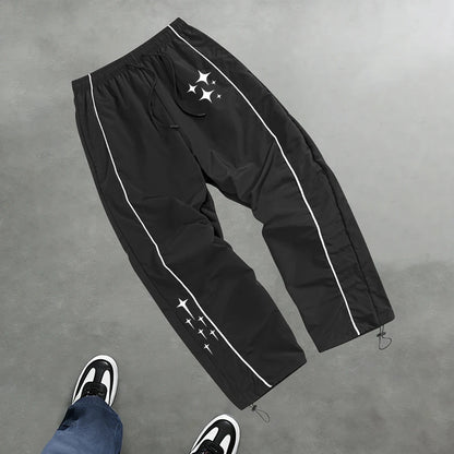 Men's Star Print Casual Sports Trouser Spring And Summer Fitness Training Trousers Suitable For Everyday Commute Trendy Outfits