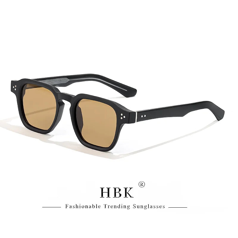 HBK New Fashion Sunglasses Men Vintage Square Gradient Sun Glasses Outdoor Sports Party Vacation Travel Driving Eyeglasses