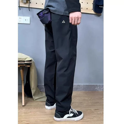 Summer Thin Cargo Pants Men Casual Tapered Trousers with Zipper Pockets Quick Dry Streetwear Pants for Outdoor Daily Wear S-3XL