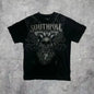 Southpole Y2K Vintage Cotton Graphic Tee Distressed Oversized Unisex T-Shirt with Gothic Print Streetwear Retro Soft Shirt Man