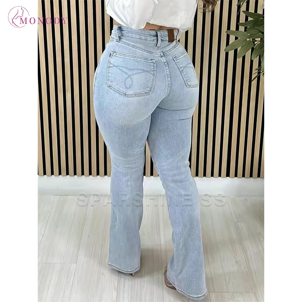 High Waisted Skinny Flare Jeans for Women Tummy Control Butt Lift Stretch Denim Pants Sexy Slimming Straight Leg with Pockets