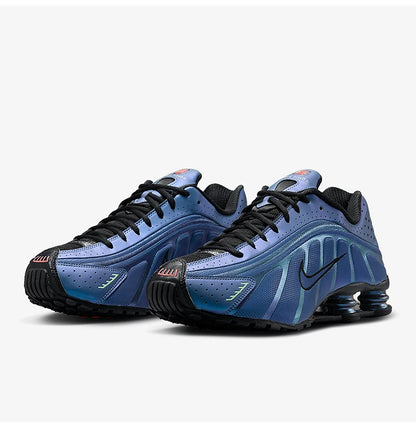 Nike genuine Shox R4 Men's Low-Top Shock-Absorbing Air Cushion Fashionable Running Shoes HQ3446-001