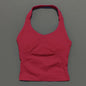 Histello Longline Strappy Top Women Sports Tank Halter Seamless Ruched Backless Gym Activewear Workout Yoga Fitness Tops