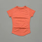 Histello Women Short Sleeve Sports T-Shirt Round Neck Breathable Stretchy Quick Dry Top Yoga Gym Running Fitness Activewear